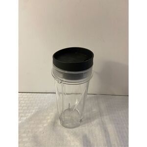 Ninja tumbler‎ 7” tall clear black top